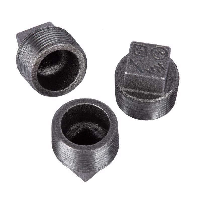 STZ Industries 1/8 in. MIP each Black Malleable Iron Plug