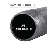 STZ Industries 3/8 in. MIP each X 3/8 in. D MIP Black Steel 3-1/2 in. L Nipple, Pack of 5