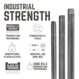 STZ Industries 3/8 in. MIP each X 3/8 in. D MIP Black Steel 4-1/2 in. L Nipple, Pack of 5