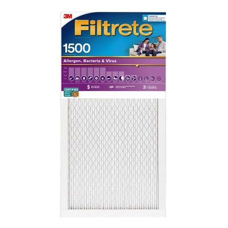 Filtrete 12 in. W X 36 in. H X 1 in. 1500 MPR Pleated Air Filter 1 pk, Pack of 4