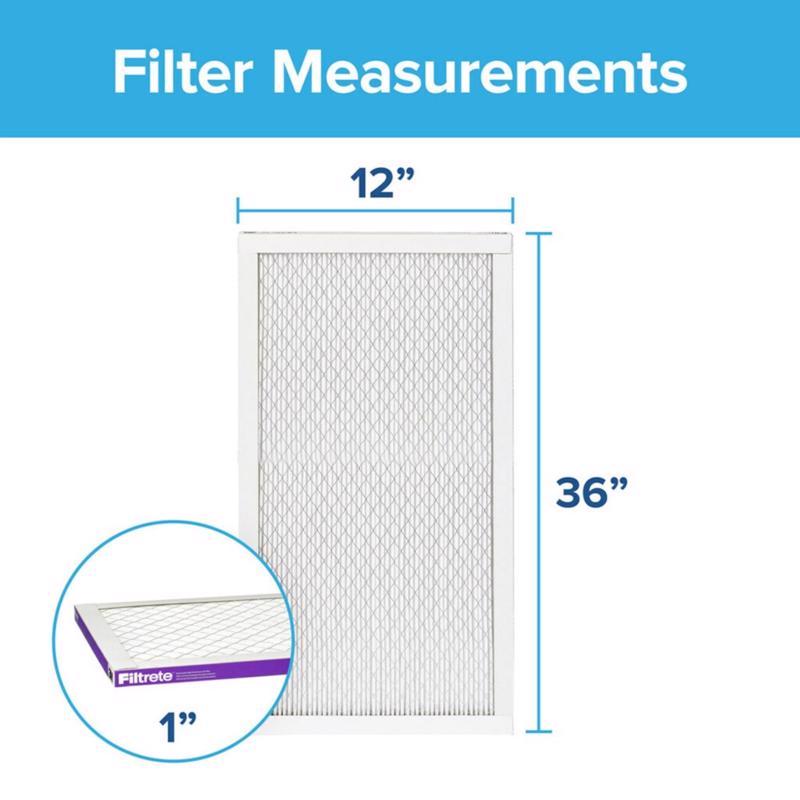 Filtrete 12 in. W X 36 in. H X 1 in. 1500 MPR Pleated Air Filter 1 pk, Pack of 4