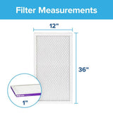 Filtrete 12 in. W X 36 in. H X 1 in. 1500 MPR Pleated Air Filter 1 pk, Pack of 4