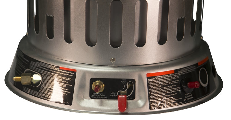 Reddy Heater LPC200 Convection Heater, Liquid Propane, 50000 to 200000 Btu, 5000 sq-ft Heating Area, Silver