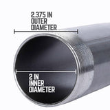 STZ Industries 2 in. MIP each X 2 in. D MIP Black Steel 10 in. L Nipple