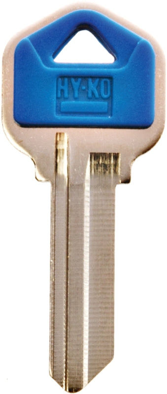 Hy-Ko 13005KW1PB Key Blank, Brass/Plastic, Nickel-Plated, For: Kwikset Cabinet, House Locks and Padlocks, Pack of 5