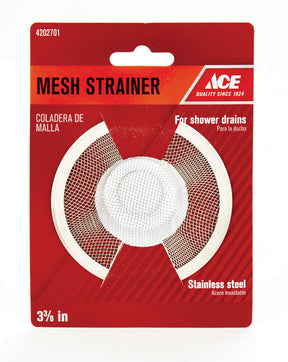 Ace 3-3/8 in. D Chrome White Stainless Steel Mesh Strainer