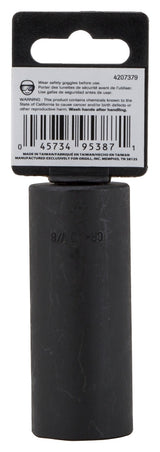 Vulcan MT6580178 Deep Impact Socket, 7/8 in Socket, 1/2 in Drive, Deep Drive, 6-Point, Chrome Molybdenum Steel