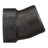 Charlotte Pipe 1-1/2 in. Spigot X 1-1/2 in. D Hub ABS 22-1/2 Degree Elbow