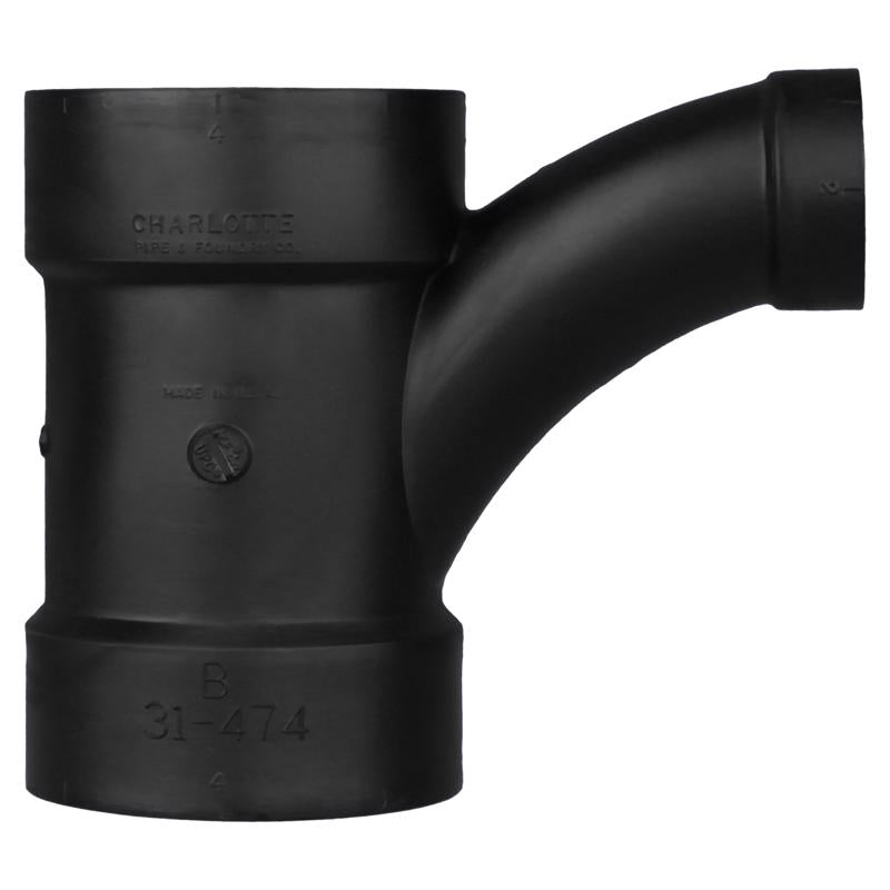 Charlotte Pipe 4 in. Hub X 4 in. D Hub ABS Wye