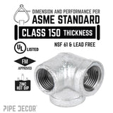 STZ Industries 3/4 in. FIP each X 3/4 in. D FIP 3/4 in. D FIP Galvanized Malleable Iron Side Out Elb