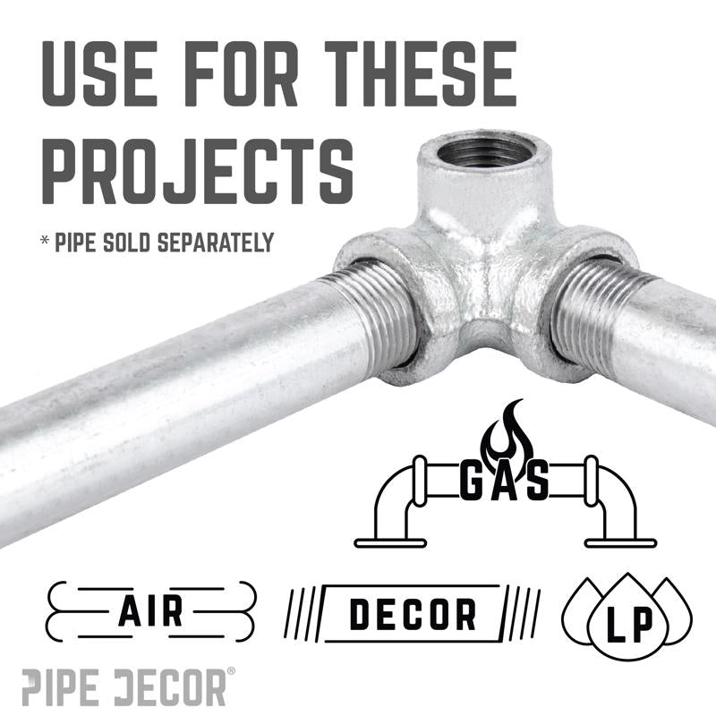 STZ Industries 3/4 in. FIP each X 3/4 in. D FIP 3/4 in. D FIP Galvanized Malleable Iron Side Out Elb