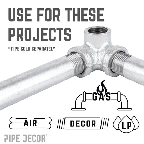 STZ Industries 3/4 in. FIP each X 3/4 in. D FIP 3/4 in. D FIP Galvanized Malleable Iron Side Out Elb