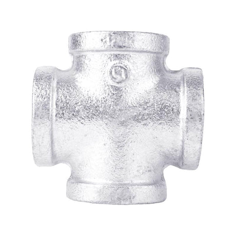 STZ Industries 1-1/4 in. FIP each X 1-1/4 in. D FIP 1-1/4 in. D FIP Galvanized Malleable Iron Cross