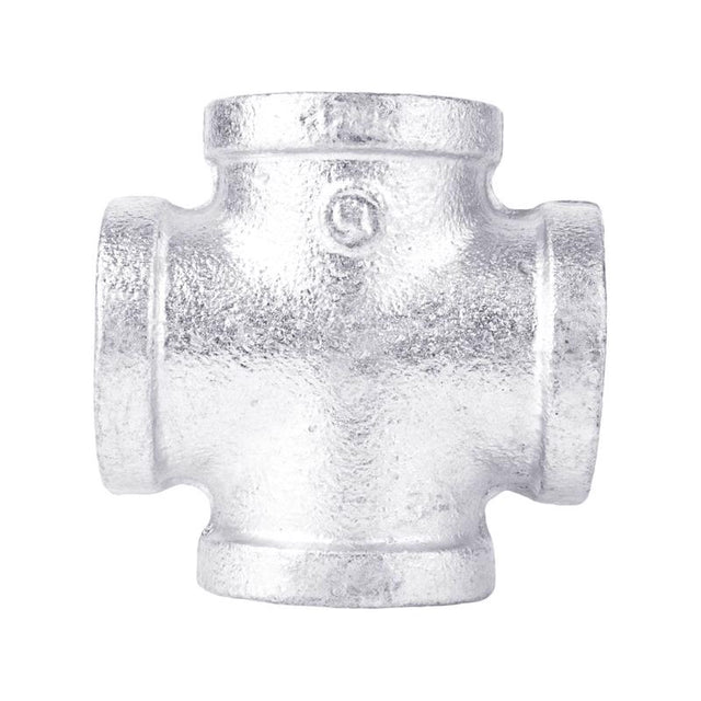STZ Industries 1-1/4 in. FIP each X 1-1/4 in. D FIP 1-1/4 in. D FIP Galvanized Malleable Iron Cross