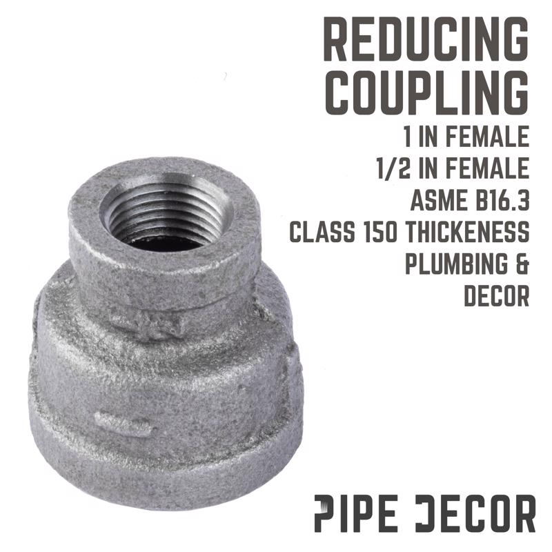 STZ Industries 1 in. FIP each X 1/2 in. D FIP Black Malleable Iron Reducing Coupling
