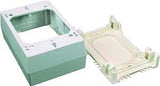 Wiremold NM Series NM2 Outlet Box, 1-Gang, 0-Knockout, Plastic, Ivory, Wall