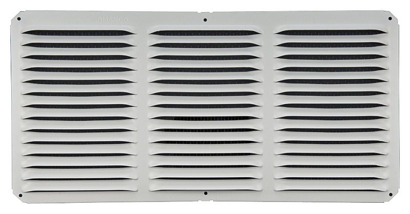 Lomanco LomanCool C816W Cornice Vent, 8 in L, 16 in W, 65 sq-ft Net Free Ventilating Area, Aluminum, White, Pack of 12