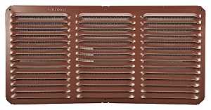 Lomanco LomanCool C816BR Cornice Vent, 8 in L, 16 in W, 65 sq-ft Net Free Ventilating Area, Aluminum, Brown, Pack of 12