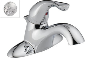 Delta Classic Series 521-PPU-ECO-DST Center Set Bathroom Faucet, 1.2 gpm, 1-Handle, 3-Faucet Hole, Lever Handle