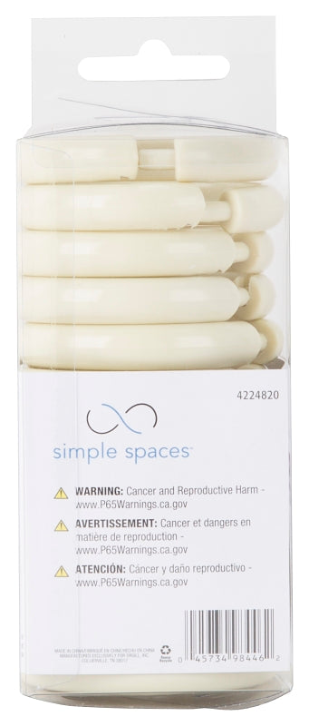 Simple Spaces SD-ORING-B3L Ring, Plastic, Beige, 1 cm W, 2-3/8 in H