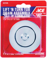 Ace 1-1/4 in. Chrome Zinc Drain Protector