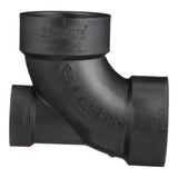 Charlotte Pipe 3 in. Hub X 3 in. D Hub ABS 90 Degree Elbow