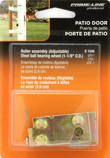 Prime-Line D 1540 Roller Assembly, 1-1/8 in Dia Roller, 5/16 in W Roller, Steel, 1-Roller, F-Tab Mounting