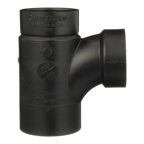 Charlotte Pipe 2 in. Hub X 1-1/2 in. D Hub ABS Sanitary Street Tee