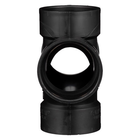 Charlotte Pipe 3 in. Hub X 3 in. D Hub ABS Sanitary Tee