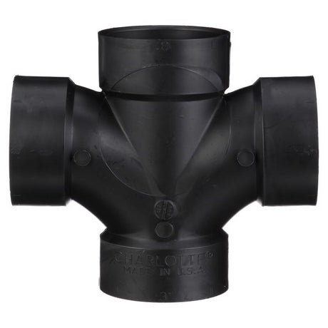 Charlotte Pipe 3 in. Hub X 3 in. D Hub ABS Sanitary Tee