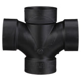 Charlotte Pipe 3 in. Hub X 3 in. D Hub ABS Sanitary Tee