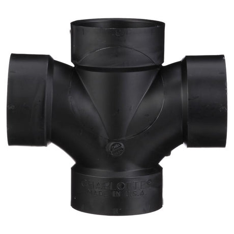 Charlotte Pipe 3 in. Hub X 3 in. D Hub ABS Sanitary Tee