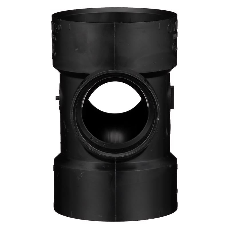 Charlotte Pipe 3 in. Hub X 3 in. D Hub ABS Sanitary Tee