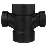 Charlotte Pipe 3 in. Hub X 3 in. D Hub ABS Sanitary Tee