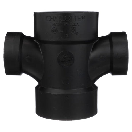 Charlotte Pipe 3 in. Hub X 3 in. D Hub ABS Sanitary Tee