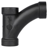 Charlotte Pipe 1-1/2 in. Hub X 1-1/2 in. D Hub ABS Long Turn Tee Wye