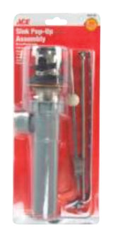 Ace 1-1/4 in. Brushed Nickel Cast Top/Plastic Tailpiece Pop Up Assembly