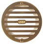 NDS 4 in. Satin Round Brass Drain Grate