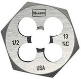 Irwin Hanson 9445 Machine Screw Die, 1/2-20 Thread, UNF Thread, Right Hand Thread, HCS