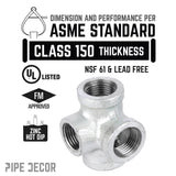 STZ Industries 1/2 in. FIP each X 1/2 in. D FIP 1/2 in. D FIP Galvanized Malleable Iron Side Out Tee