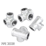 STZ Industries 1/2 in. FIP each X 1/2 in. D FIP 1/2 in. D FIP Galvanized Malleable Iron Side Out Tee