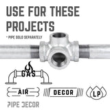 STZ Industries 1/2 in. FIP each X 1/2 in. D FIP 1/2 in. D FIP Galvanized Malleable Iron Side Out Tee