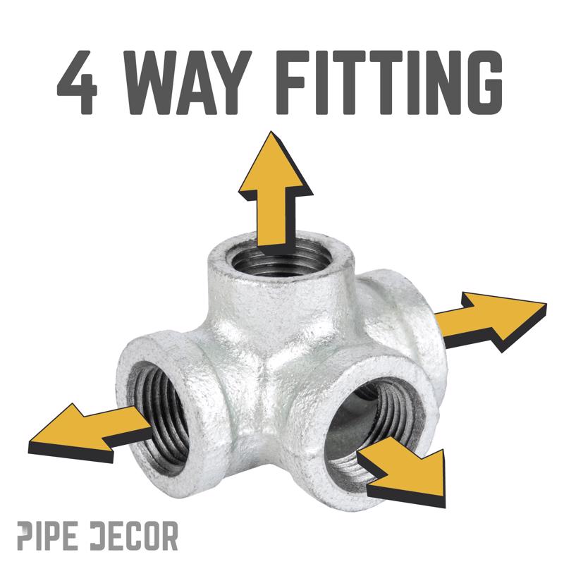 STZ Industries 3/4 in. FIP each X 3/4 in. D FIP 3/4 in. D FIP Galvanized Malleable Iron Side Out Tee