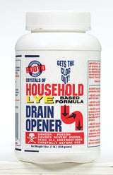 Rooto Household Lye Based Crystals Drain Cleaner 1 lb, Pack of 12