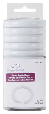 Simple Spaces SD-ORING-W3L Ring, Plastic, White, 1 cm W, 2-3/8 in H