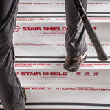 Surface Shields PLS SS 34 Stair Shield, 34 in L, 21 in W, 0.1 mm Thick, Polypropylene, White, Pack of 24