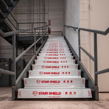 Surface Shields PLS SS 34 Stair Shield, 34 in L, 21 in W, 0.1 mm Thick, Polypropylene, White, Pack of 24