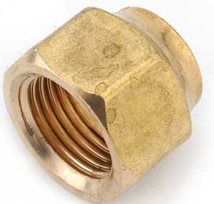Anderson Metals 754018-10 Nut, 5/8 in, Flare, Brass, Pack of 5