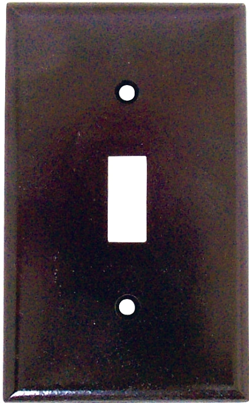 Eaton Wiring Devices 2134B-BOX Wallplate, Standard-Size, 4-1/2 in L, 2-3/4 in W, 1-Gang, Thermoset, Brown, High-Gloss, Pack of 25