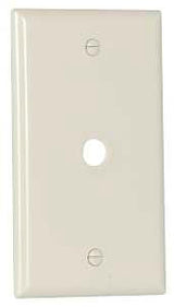 Eaton Wiring Devices 2128LA Wallplate, 4-1/2 in L, 2-3/4 in W, 1 -Gang, 1 -Port, Thermoset, Light Almond